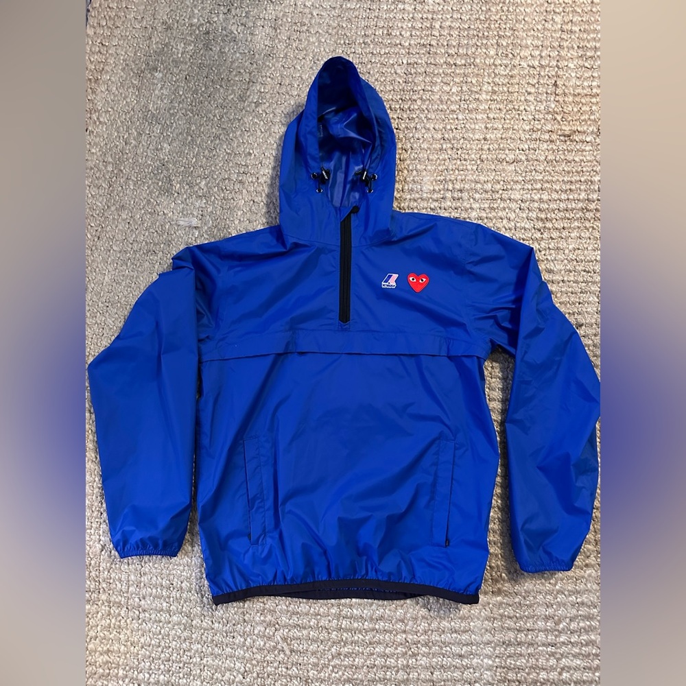 K-Way x Comme des Garçons Blue Windbreaker